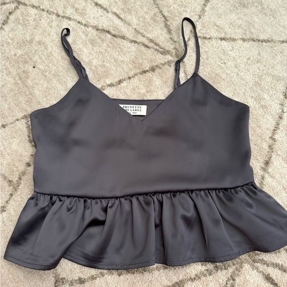 Dark grey Brunette the Label top - Picture 1 of 3